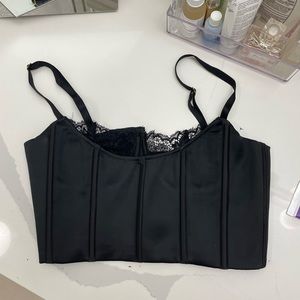Meshki black corset top